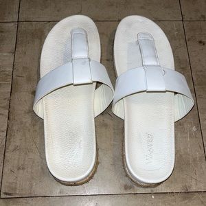 Wanted Size 10 White Sandals